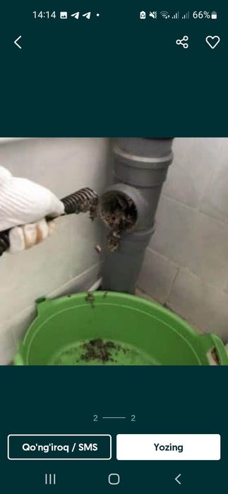 Kanalizatsiya quvur tozalash xizmati sifatli 20yillik tajriba 24/7