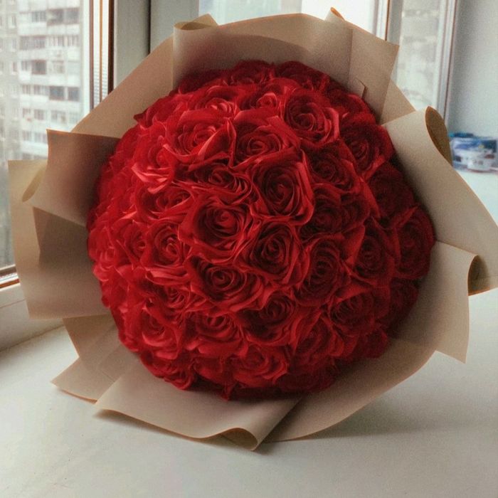 Букет из атласной ленты