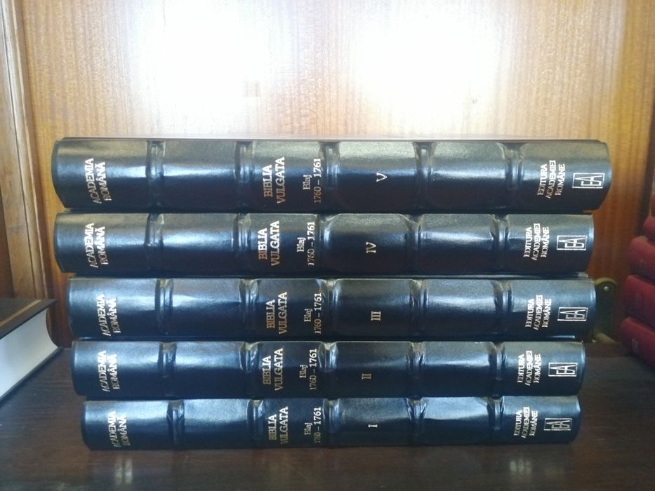 Biblia Vulgata Blaj 1760-1761 Volumele I-V Academia Romana