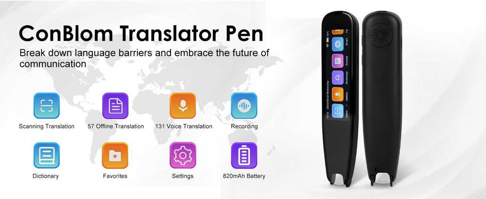 Преводач 131 езика ConBlom S6- сканиране на текст и гласов превод
