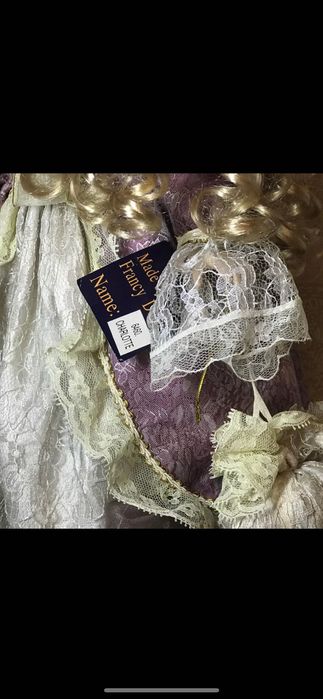 Антикварная французская кукла Шарлотта с биркой