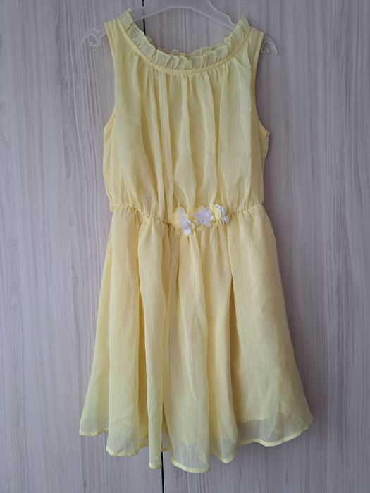 Лятна жълта рокля 110-116