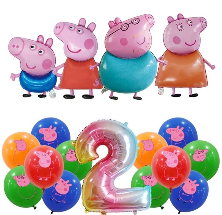 Парти сет украса Пепа Пиг, коте Мари, зайче и коте