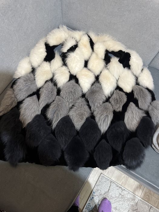 Шикарная элегантная жилетка мех песец размер 44-46