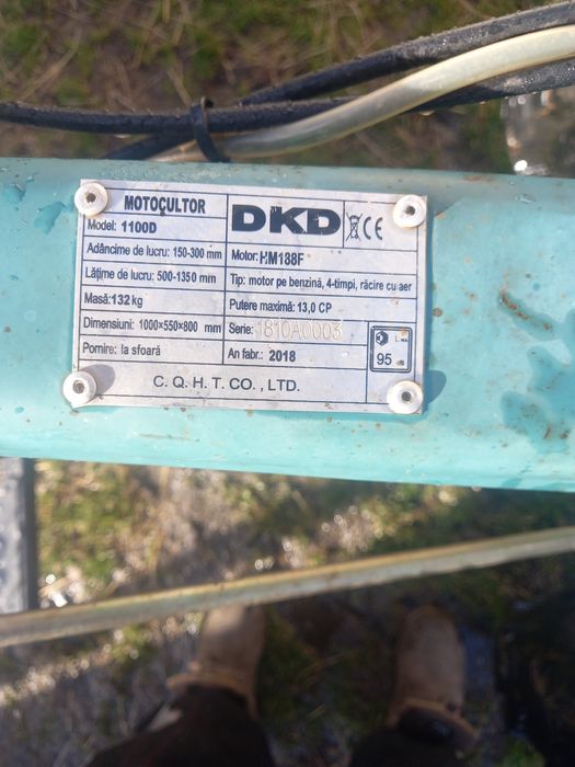 Vînd motocultor DKD  de 13 cp din 2019