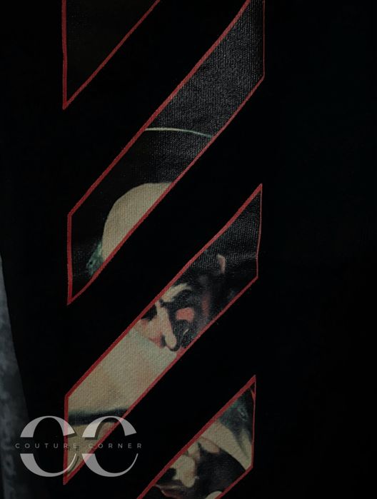 Pantaloni OFF-White • Calitate TOP • Caravaggio Diag Cuffed • Cod QR