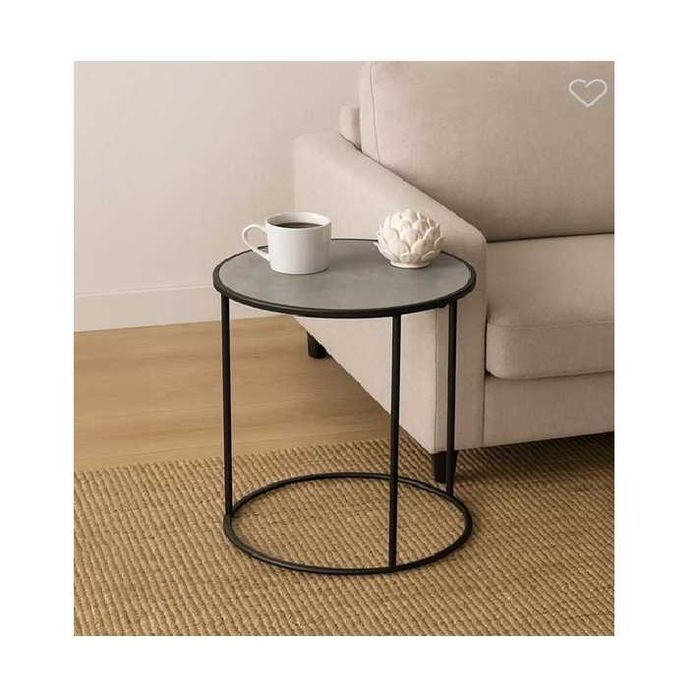 Декоративна масичка Mercado Trade, Кръгла, Помощна, Черна