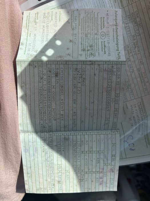 Suzuki gsx750 inazuma. 35kw