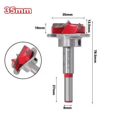 Фрезер за панти 35мм, фреза с ограничител 35mm