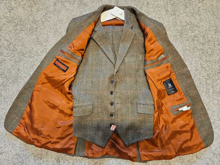 Costum barbati 3 piese Rever lana 100%