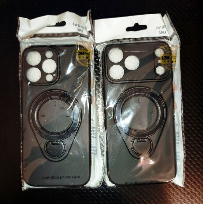 Huse De Protecție iPhone 16 Pro Max / 17 Pro Max cu suport rotativ 360° (Noi/Sigilate)