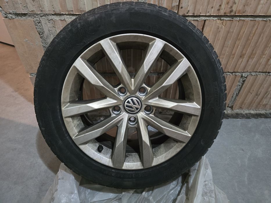 Set 4 Jante Aliaj Originale VW Passat B8 „Sepang” R16 (5x112) cu Anvelope de iarna