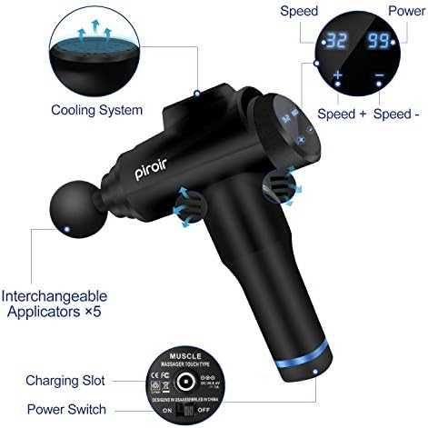 Нов Масажен пистолет Дълбоко тъканен масажор 6 глави за мускулна болка