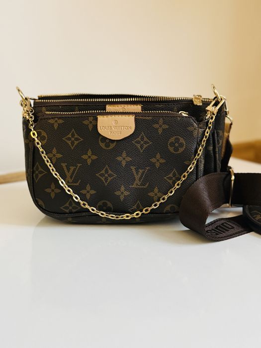 Geantă tip Louis Vuitton – model modern, maro