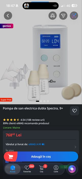 Pompa San Dubla  Spectra 9+CA NOUA, GARANTIE