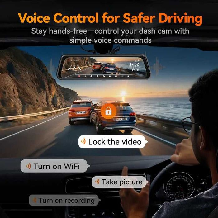 Wolfbox M40 4K + 1080p видео регистратор / dashcam - Wi-Fi, GPS, 64GB MicroSD карта