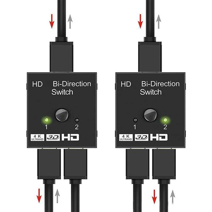 HDMI 1 to 2 / 2 to 1 Splitter UHD 8К, 4K без доп. питания
