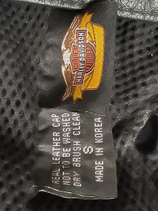 Bandana aniversara neagra unisex piele naturala Harley Davidson baieti