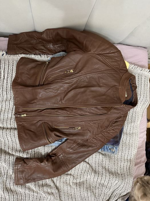 Кожанная куртка Massimo Dutti