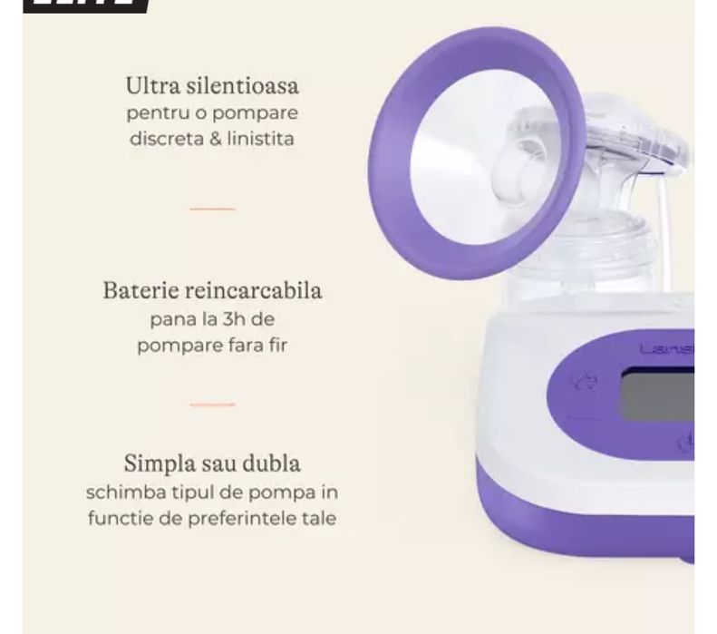 Pompa de san electrica Lansinoh bebeluș alăptat