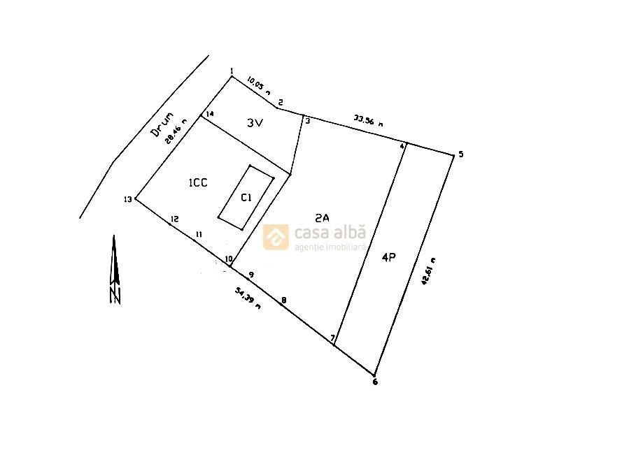 21km fata de Centrul Iasului! Casa + 1625mp teren