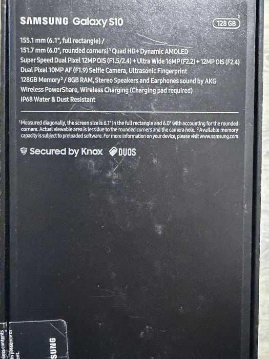 Samsung S10 Black Dual Sim 128GB