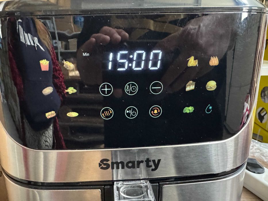 Friteuza fara ulei Smarty Airfryer 9L, 1800W, display digital, 12 programe