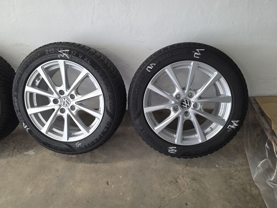VW, Комплект 17" джанти Autec Valenti със зимни гуми Semperit 215/55 R17 (DOT 2023)