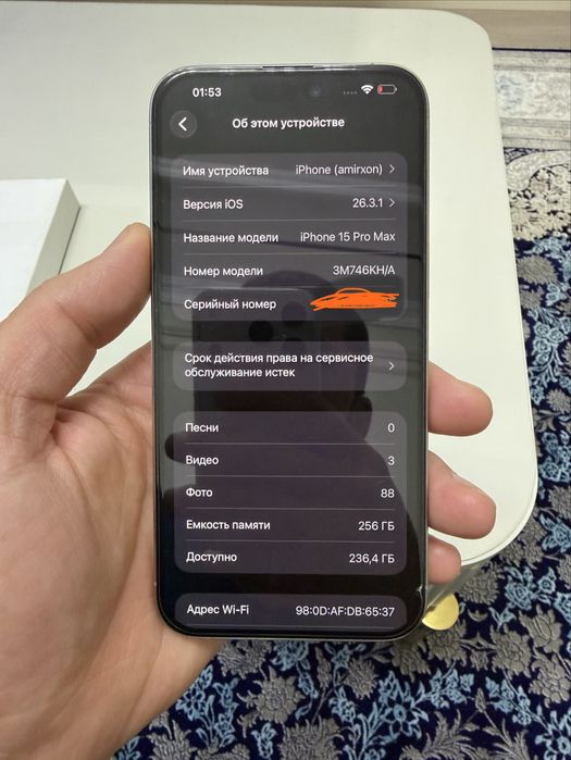 Iphone 15 pro max 256 sim+esim