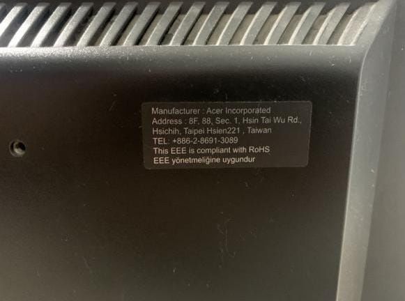 Монитор Acer, vga