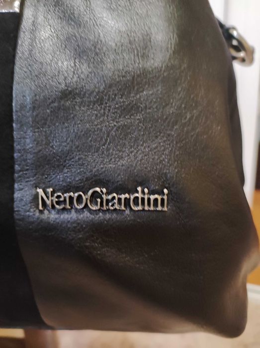 Маркова италианска кожена чанта Nero Giardini, естествена кожа
