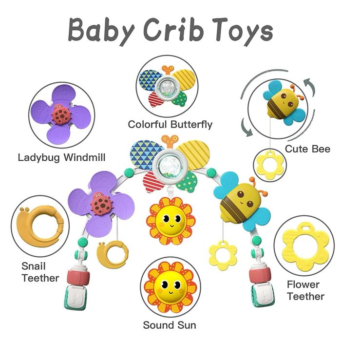 Развиваюшая дуга игрушками для коляски кроват автокресло