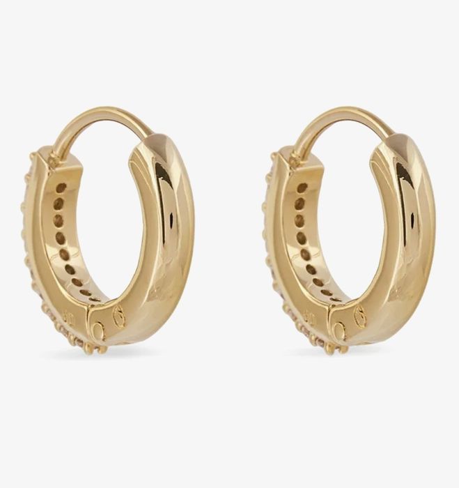 Златни обеци Swarovski Matrix Mini Hoop