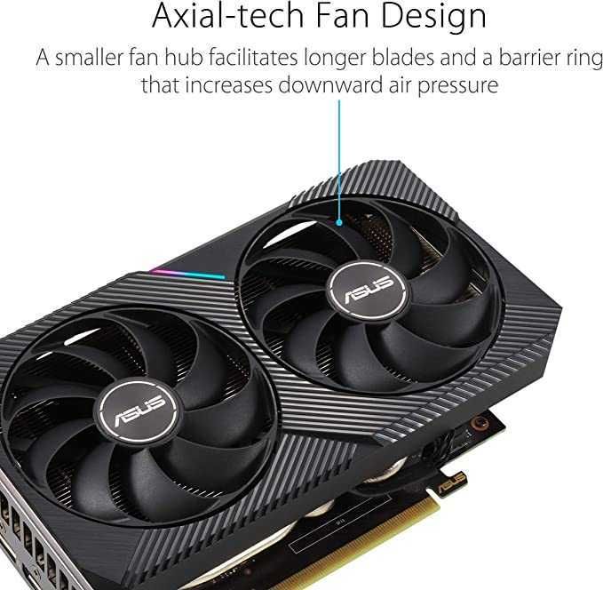 Placa Video Asus RTX 3050 Dual Fan OC 8GB GDDR6 128 biti Noua Sigilata