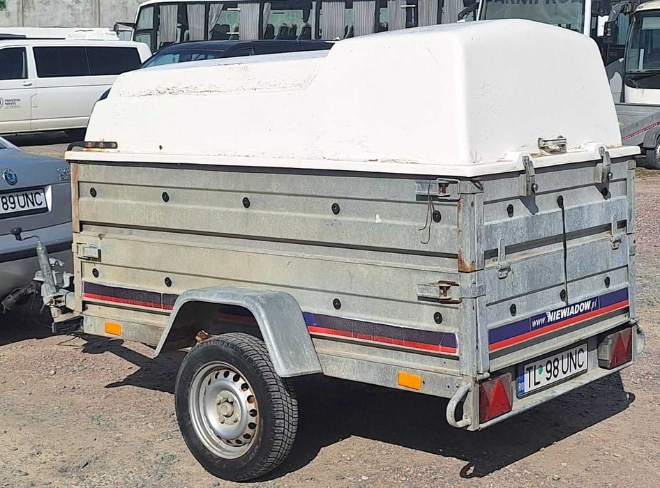 Remorca zincata auto 750 Kg- basculabila - 2sectoare & capac din fibra