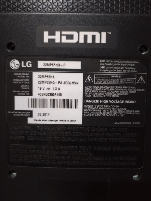 Monitor lg 22 60hz