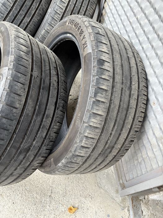 4 броя Континентал летни 24г. Предни 225/45/18 Задни 245/40/18