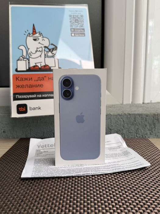 НОВ*iphone 17 Лизинг от 66лв/м Mist Blue айфон 17 син