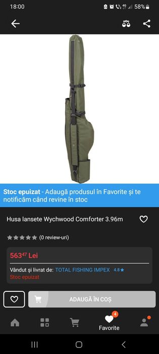 Vand articole de pescuit