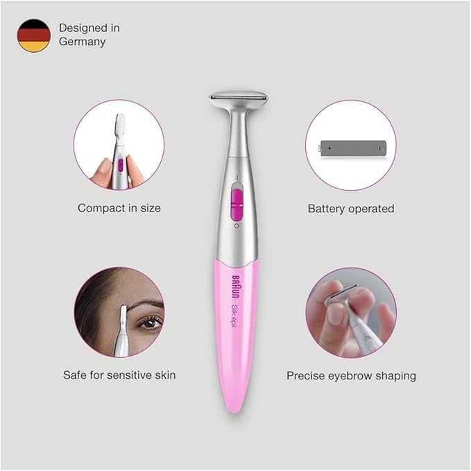 Прецизен тример Braun Silk-Epil FG1100, розов, за бикини линия