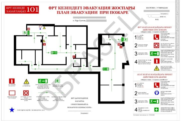 Пожарный План Эвакуации Рабочий проект ПТМ  обучение