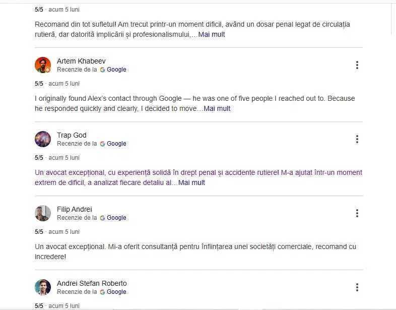 Cabinet de Avocat - Reprezentare drept penal, comercial, civil