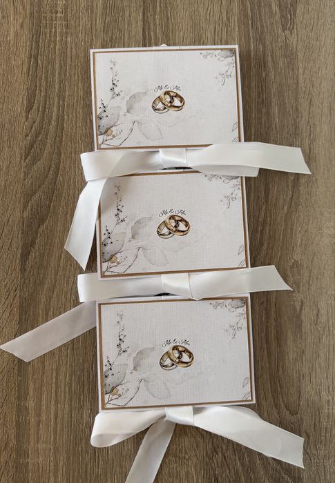Персонализирана сватбена картичка с плик за пари