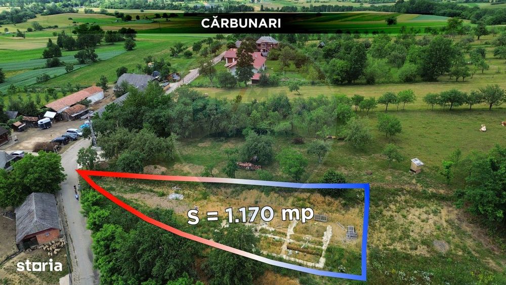 Carbunari Vanzare teren cu fundatie, proiect de casa si racorduri