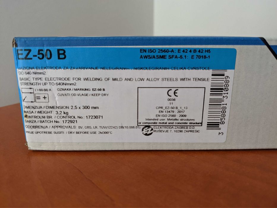 Electrozi sudură bazici (superbaz) și rutilici (supertit fin), 2.5 mm