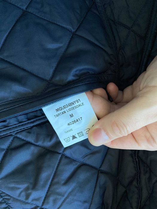 Barbour Tartan Liddesdale quilted jacket мъжко синьо яке размер м