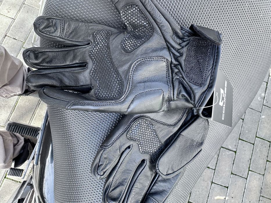 Manusi piele dama moto cu protectii L XL