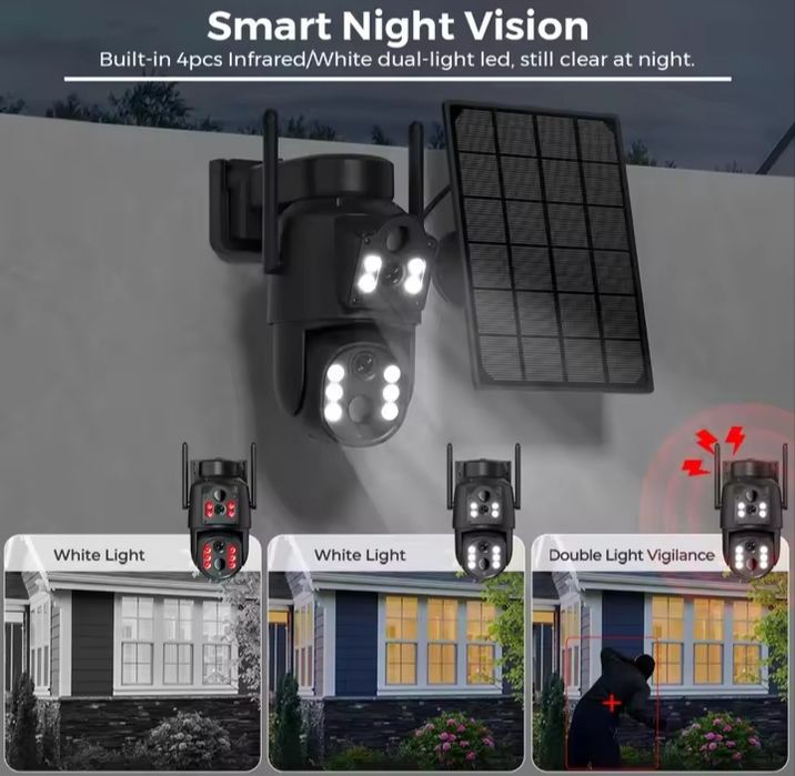 12 МРХ ICsee Соларна камера камера с соларен панел охранителна камера