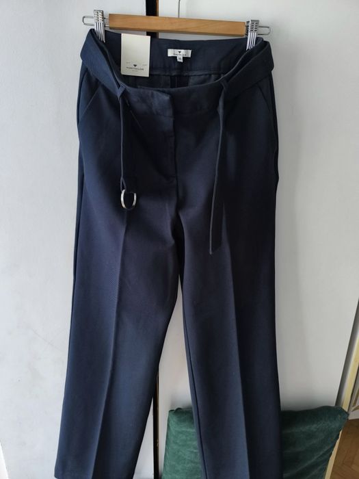 Pantaloni NOI eleganți bleumarin Tom Tailor 36/38