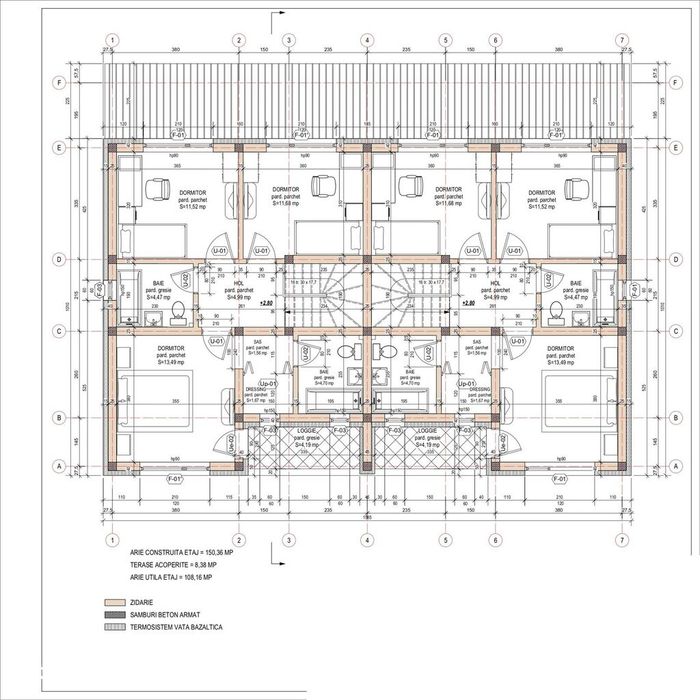 Zona str. Victoriei (str. Crizantemelor) = case tip duplex P+E
